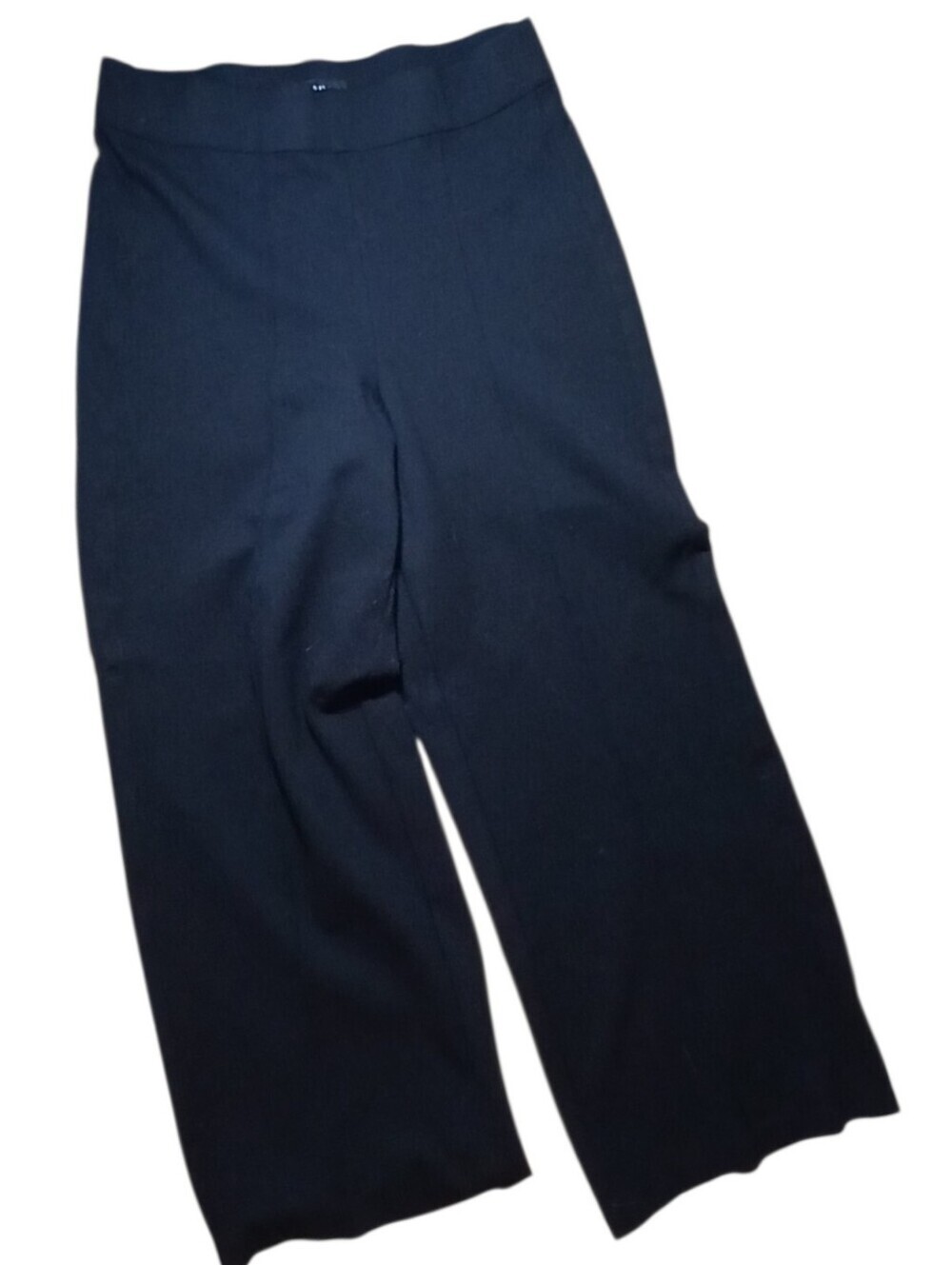 JNY High Waist Wide Leg Knit Pull On Black Pants Sz M